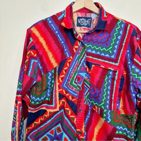 Wrangler Vintage Retro Button Down Rodeo Shirt - Picture 8 of 14